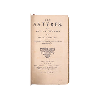 Regnier (Mathurin) – Les Satyres et autres œuvres du sieur Regnier.