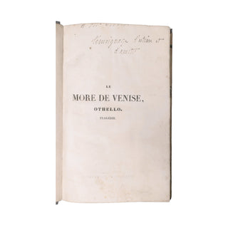 [Vigny (Alfred de)] Shakespeare - Le More de Venise, Othello.