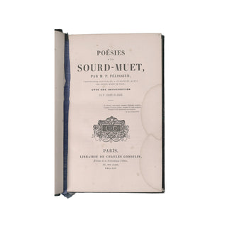 Pélissier (Pierre) – Poésies d’un sourd-muet