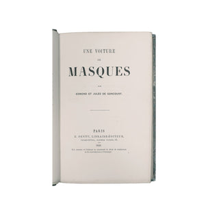 Goncourt (Edmond et Jules) – Une voiture de Masques