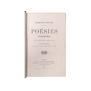 Roche (Edmond) – Poésies posthumes