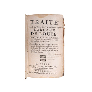 Du Verney (Joseph Guichard) - Traité de l'organe de l'ouie