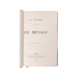 Huysmans (Joris-Karl) – En ménage