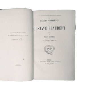 Flaubert (Gustave) – Trois contes. Suivis de mélanges inédits.