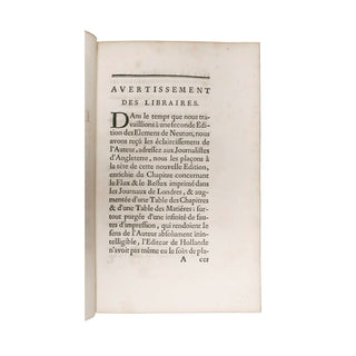 Voltaire – Éléments de la philosophie de Newton.