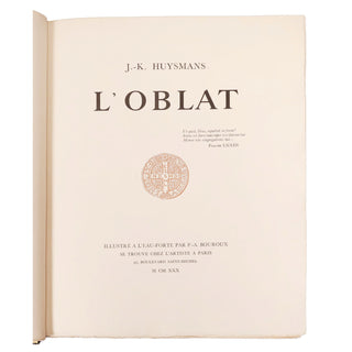 Huysmans (Joris-Karl) – L’Oblat