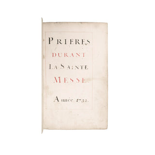 [Manuscrit] Prières durant la Sainte Messe.
