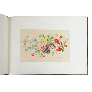 [ALBUM ROMANTIQUE] - Aquarelles de fleurs. c. 1835.