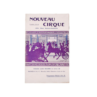 [BROCHURE] - Le Nouveau cirque. Programme du 8 novembre 1912.