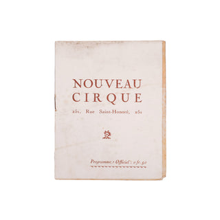 [BROCHURE] - Nouveau Cirque. Programme du 25 au 31 juillet 1919.
