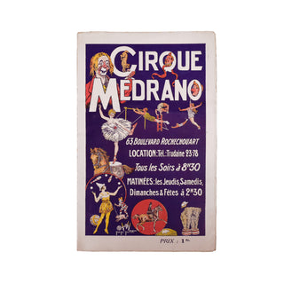 [BROCHURE] - Cirque Médrano. Programme du 6 au 12 mai 1927.