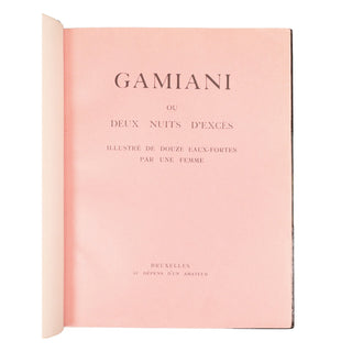 Musset (Alfred de) – Gamiani ou deux nuits d’excès