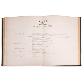 Service du Grand écuyer – Voyage de leurs Majestés dans le Sud-Est de la France, en Corse et en Algérie.