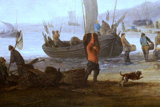 MEYER I (Hendrick de) – Le retour de la pêche sur la plage de Scheveningen.