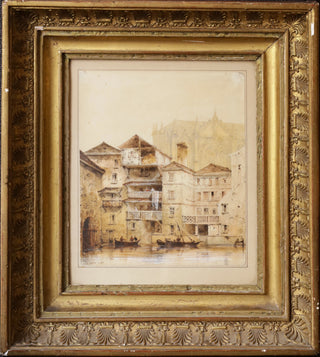 Nolau (François-Joseph) - Vue de la cathédrale Saint-Etienne de Metz depuis la Moselle
