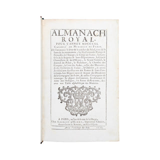 [ALMANACH ROYAL] - Almanach royal pour l’année MDCCXXI. 1721.