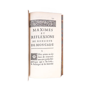 ARGONNE - L’Éducation, maximes et réflexions de Monsieur de Moncade. 1691.