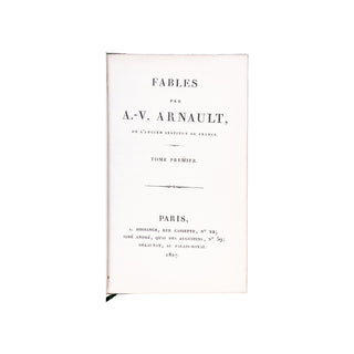 ARNAULT (Antoine-Vincent) - Fables. 1827.