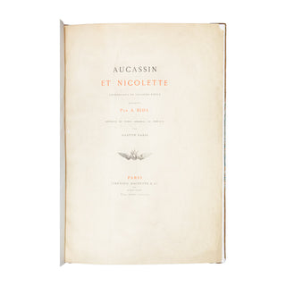 AUCASSIN ET NICOLETTE - Chantefable du douzième siècle traduite par A. Bida. 1878.