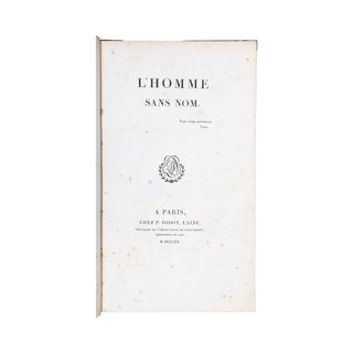 BALLANCHE (Pierre-Simon) – L’Homme sans nom. 1820.