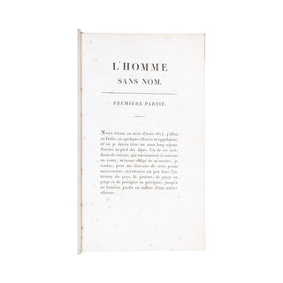 BALLANCHE (Pierre-Simon) – L’Homme sans nom. 1820.