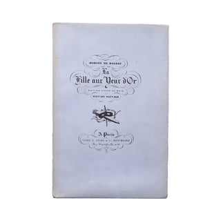 BALZAC (Honoré de) – La fille aux yeux d’or.  1923.