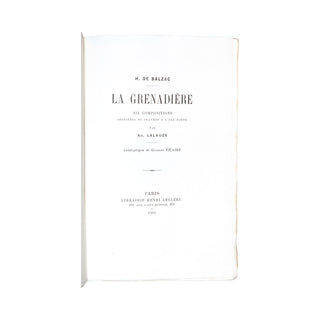 BALZAC (Honoré de) – La Grenadière. 1901.