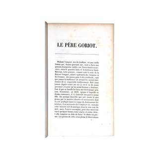 BALZAC (Honoré de) – Le Père Goriot. 1846.