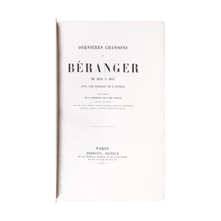 BÉRANGER - Œuvres de complètes. 1847-1865.