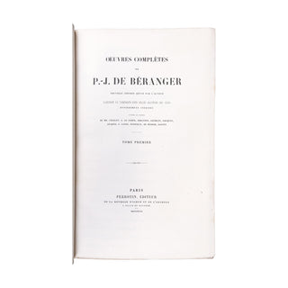 BÉRANGER - Œuvres de complètes. 1847-1865.