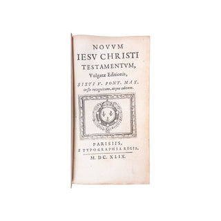 [BIBLE - Nouveau Testament latin / TYPOGRAPHIE] - Novum Iesu Christi Testamentum. 1649.