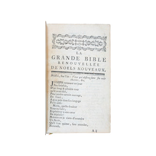 [BIBLIOTHÈQUE BLEUE TROYENNE] - La grande bible renouvellée de Noëls nouveaux. c. 1800.