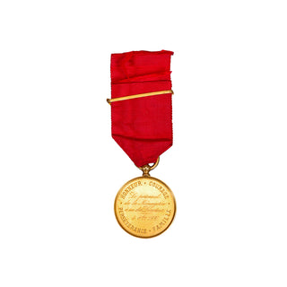 [MÉDAILLE] - Médaille en or offerte par la ménagerie à François Bidel. 1891.