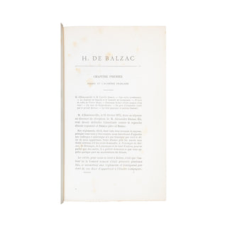 BIRÉ (Edmond) – Honoré de Balzac. 1897.
