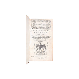 BOCCACE (Jean) - Le Décaméron. 1553.