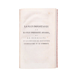 BONCERF - La nécessité et les moyens de restaurer l’agriculture et le commerce. c. 1789.
