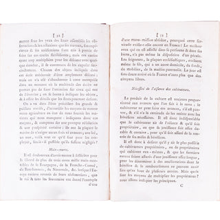 BONCERF - La nécessité et les moyens de restaurer l’agriculture et le commerce. c. 1789.