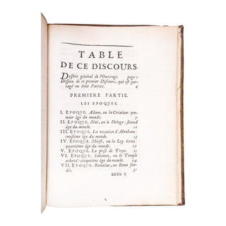 BOSSUET - Discours sur l’histoire universelle à Monseigneur le Dauphin. 1681.
