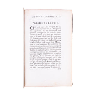 BOUREAU-DESLANDES - Essay sur la marine et sur le commerce. 1743.