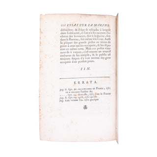 BOUREAU-DESLANDES - Essay sur la marine et sur le commerce. 1743.
