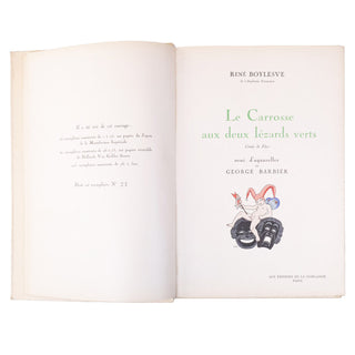 BOYLESVE (René) – Le carrosse aux deux lézards verts. 1921.