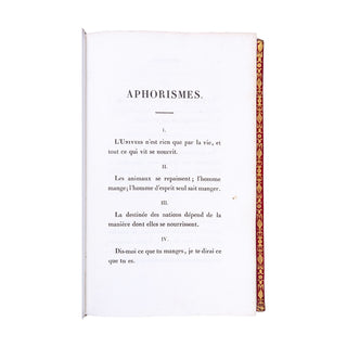 BRILLAT-SAVARIN - La Physiologie du goût. 1834.