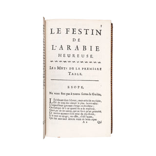 BRUSLÉ DE MONTPLEINCHAMP - Le Festin nuptial dressé dans l’Arabie heureuse au mariage d’Esope, de Phèdre & de Pilpai avec trois Fées. 1700.