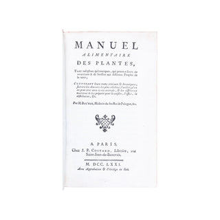 BUCHOZ - Manuel alimentaire des plantes. 1771.
