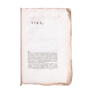 [ENSEMBLE CALONNE] - Requête au Roi. [Et :] Réponse de M. de Calonne à l’écrit de M. Necker. 1787-1788.