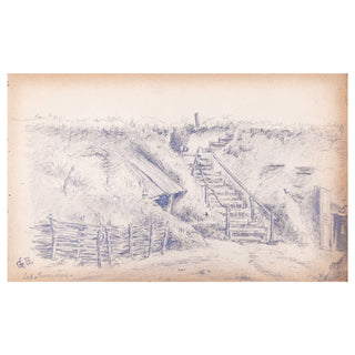 CARNET DE POILU - Album de dessins du poilu Georges Eugène Bernard. c. 1914-1918.