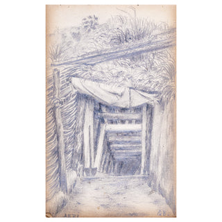 CARNET DE POILU - Album de dessins du poilu Georges Eugène Bernard. c. 1914-1918.