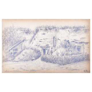 CARNET DE POILU - Album de dessins du poilu Georges Eugène Bernard. c. 1914-1918.