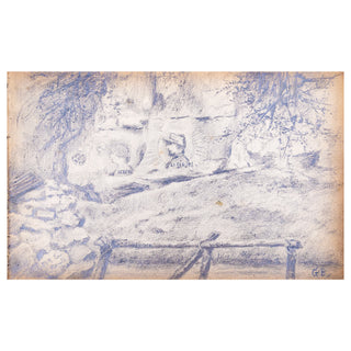 CARNET DE POILU - Album de dessins du poilu Georges Eugène Bernard. c. 1914-1918.