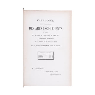 [CATALOGUE D’EXPOSITION] - Catalogue de l’exposition des arts incohérents. 1886.